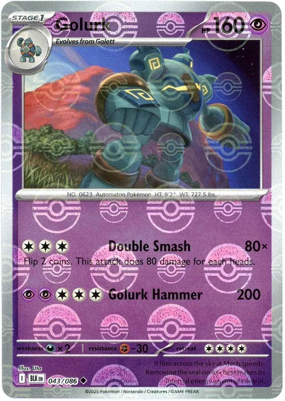 Golurk [Poke Ball] #43 — Pokemon Black Bolt