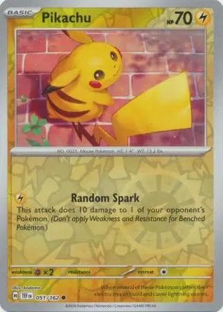 Pikachu [Reverse Holo] #51 — Pokemon Temporal Forces