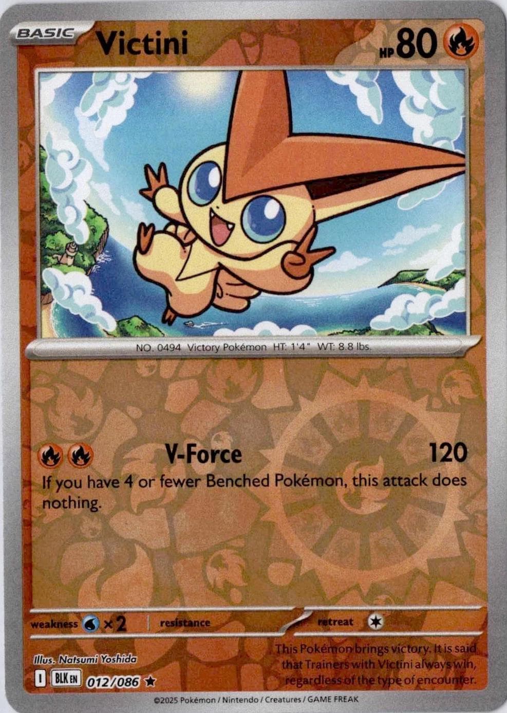 Victini [Reverse] #12 — Pokemon Black Bolt