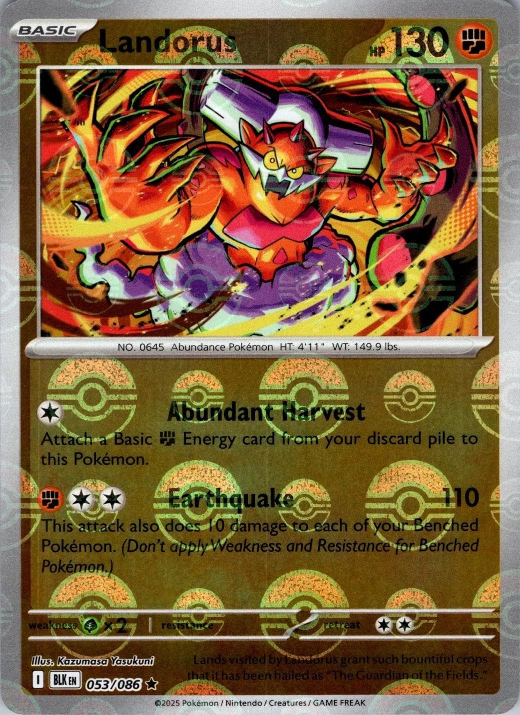 Landorus [Poke Ball] #53 — Pokemon Black Bolt