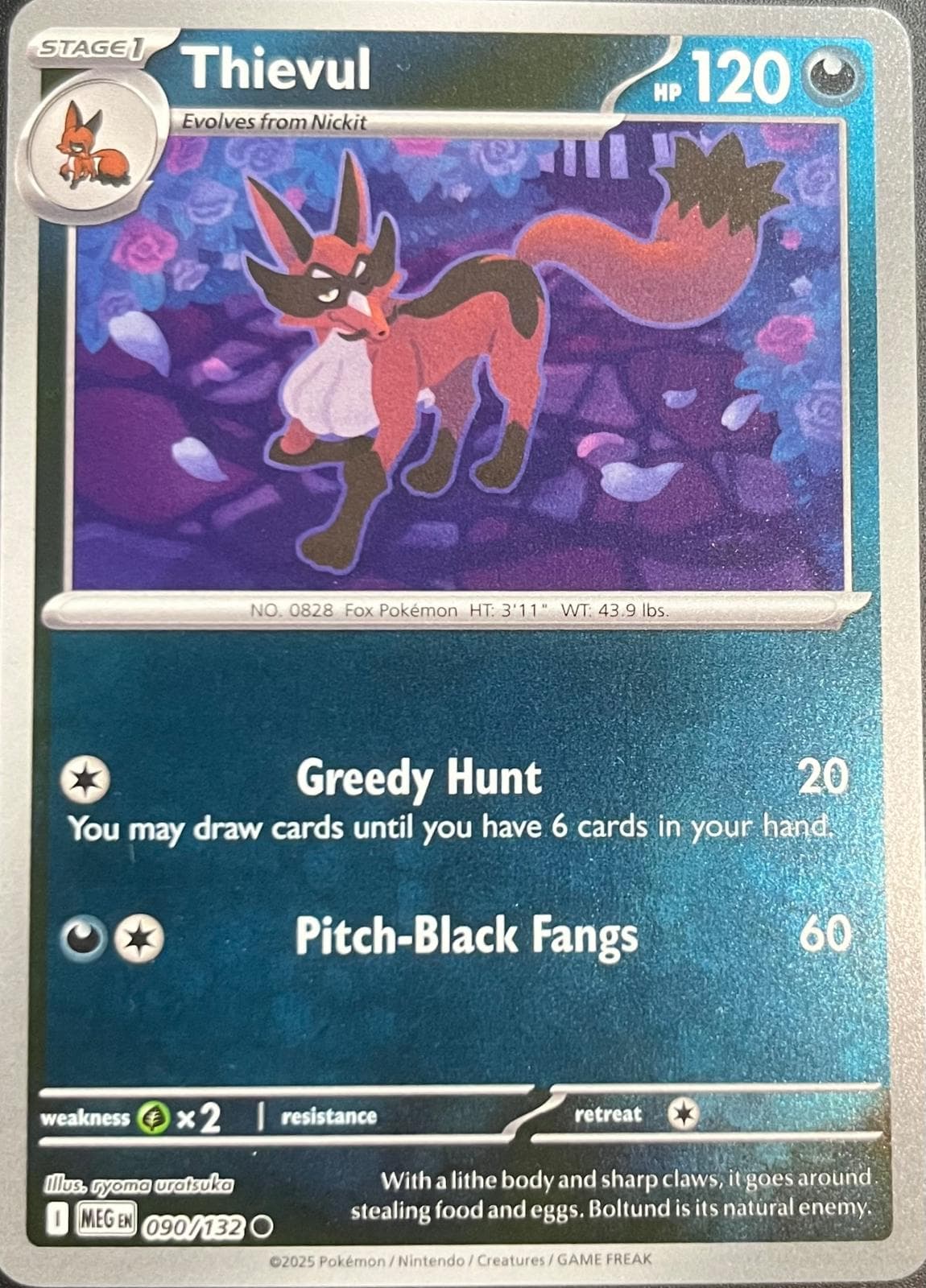 Thievul [Reverse Holo] #90 — Pokemon Mega Evolution