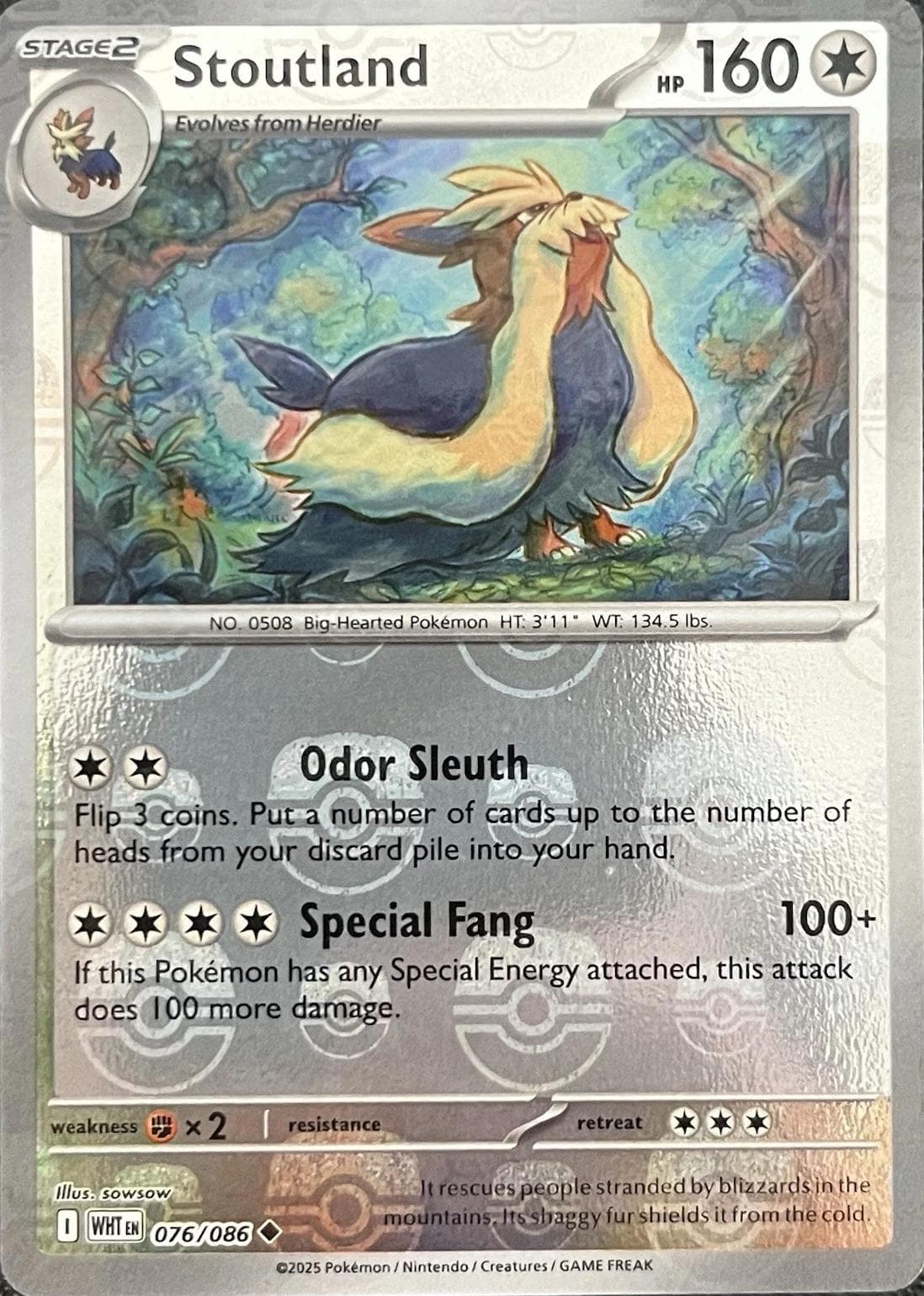 Stoutland [Master Ball] #76 — Pokemon White Flare