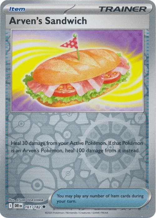 Arven's Sandwich [Reverse Holo] #161 — Pokemon Destined Rivals