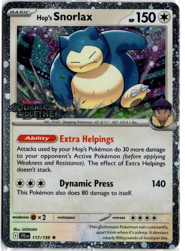 Hop's Snorlax [Cosmos Holo] #117 — Pokemon Journey Together