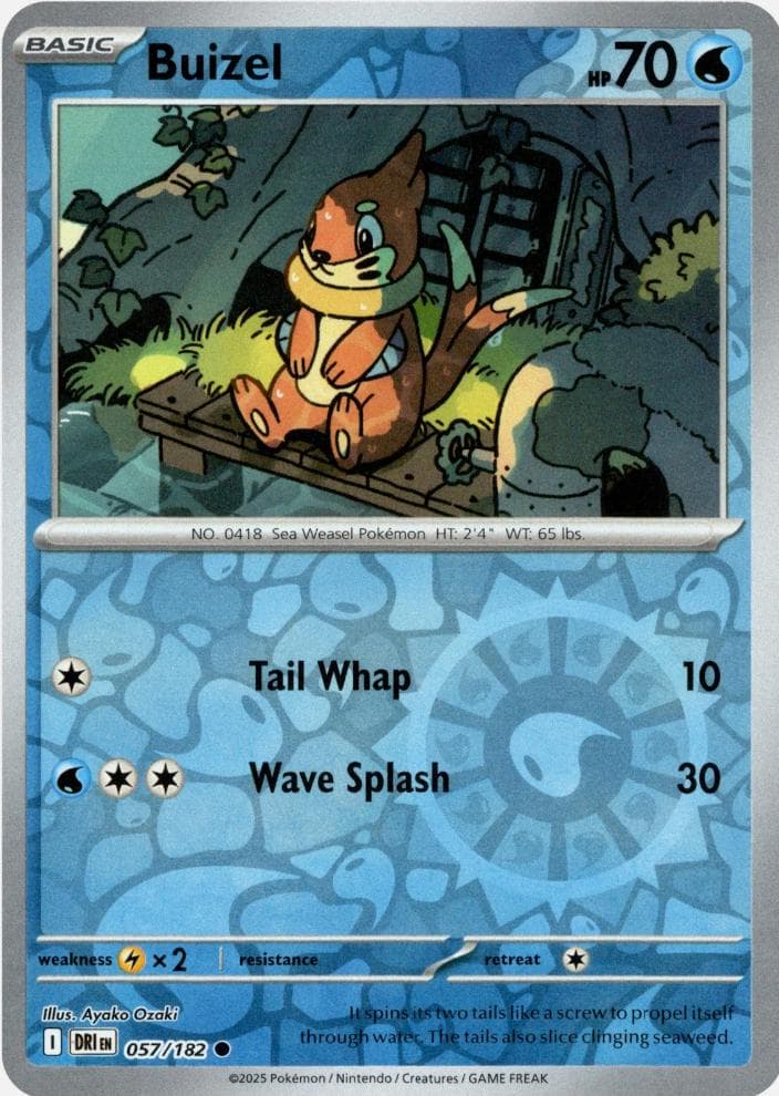 Buizel [Reverse Holo] #57 — Pokemon Destined Rivals