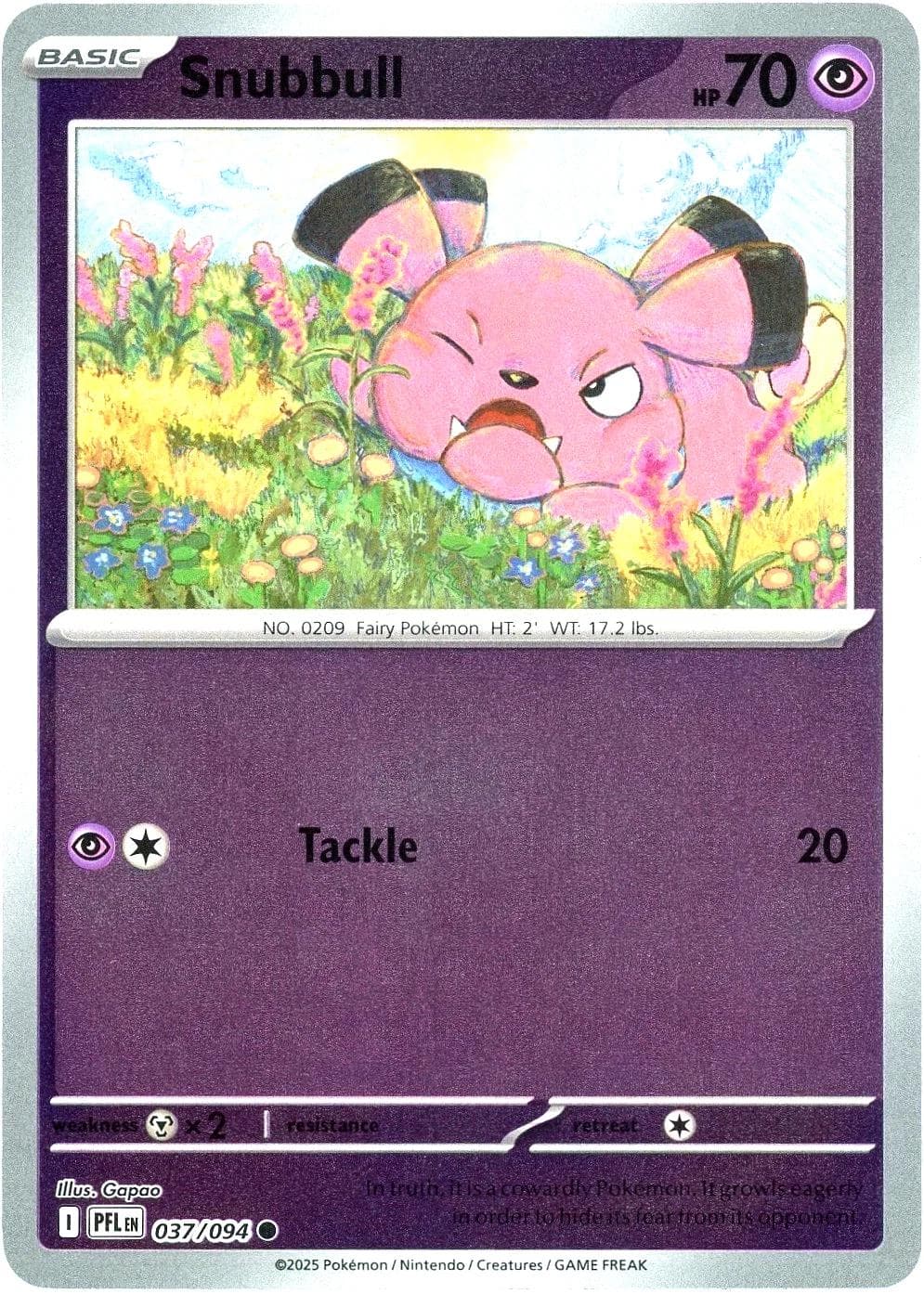 Snubbull [Reverse Holo] #37 — Pokemon Phantasmal Flames