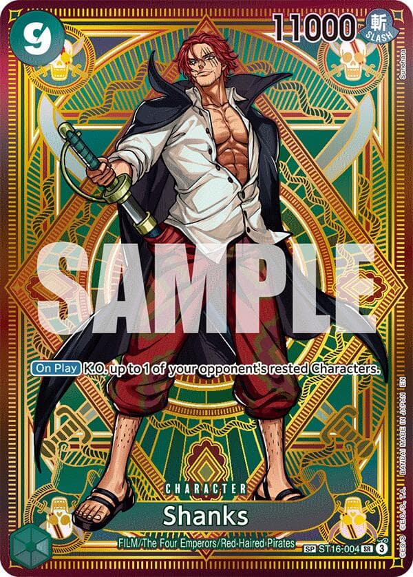 Shanks [SP Alternate Art] ST16-004 — One Piece Fist of Divine Speed