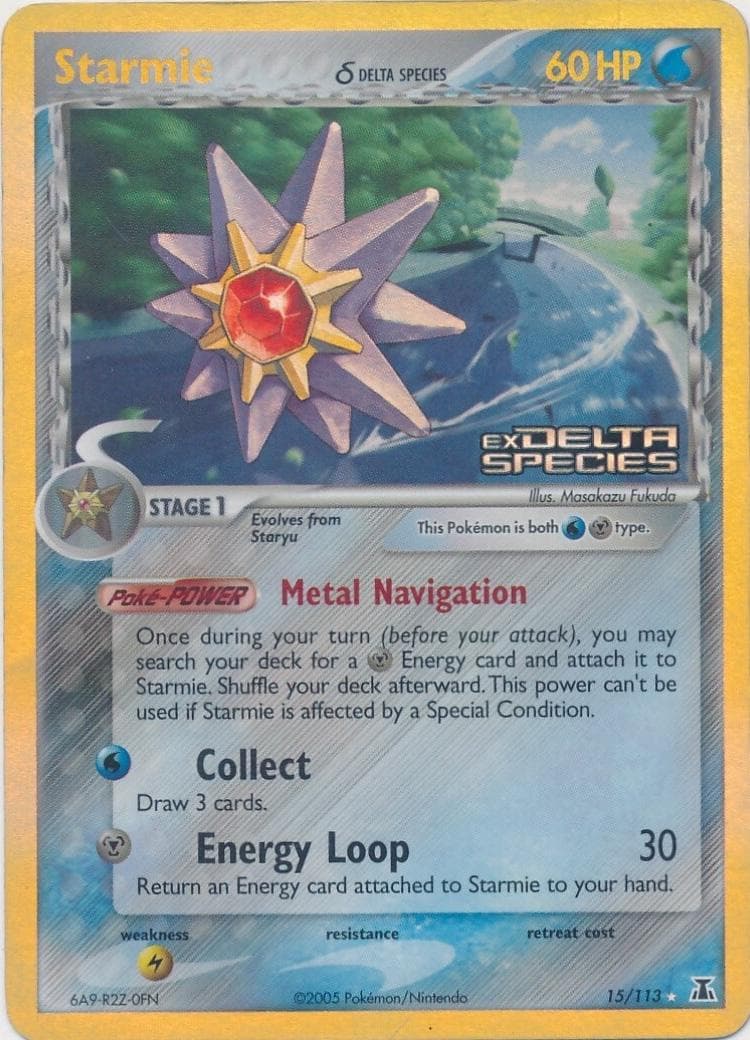 Starmie [Reverse Holo] #15 — Pokemon Delta Species