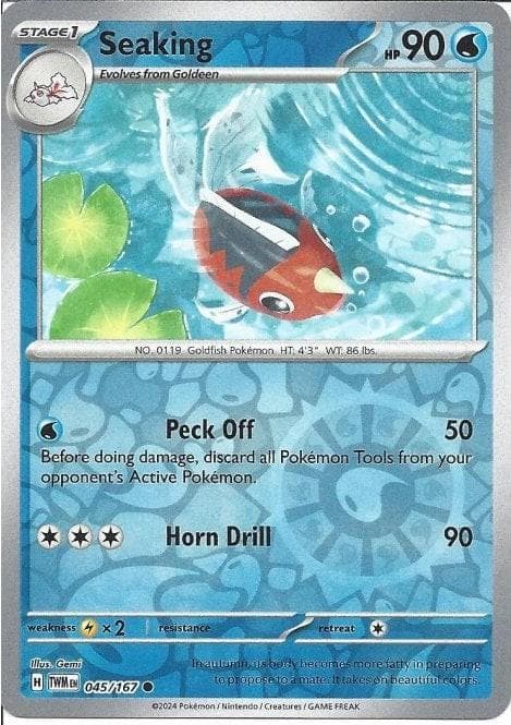 Seaking [Reverse Holo] #45 — Pokemon Twilight Masquerade