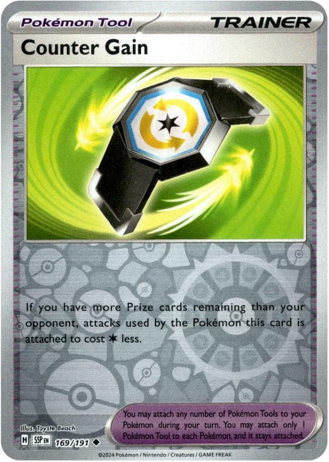 Counter Gain [Reverse Holo] #169 — Pokemon Surging Sparks
