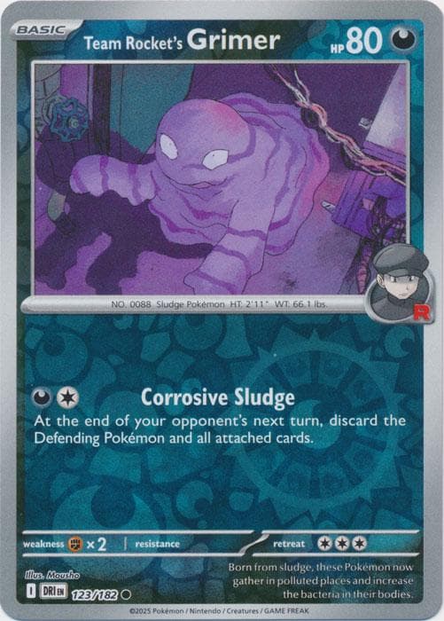 Team Rocket's Grimer [Reverse Holo] #123 — Pokemon Destined Rivals
