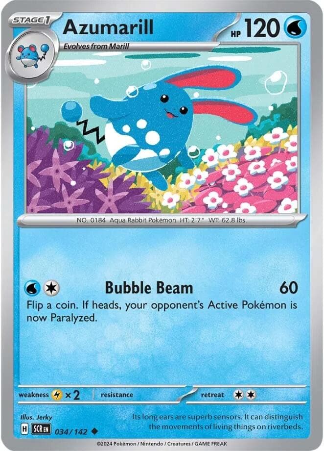Azumarill #34 — Pokemon Stellar Crown
