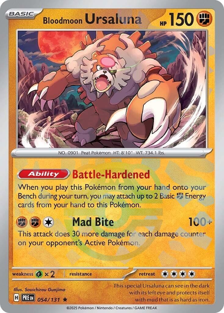 Bloodmoon Ursaluna [Master Ball] #54 — Pokemon Prismatic Evolutions
