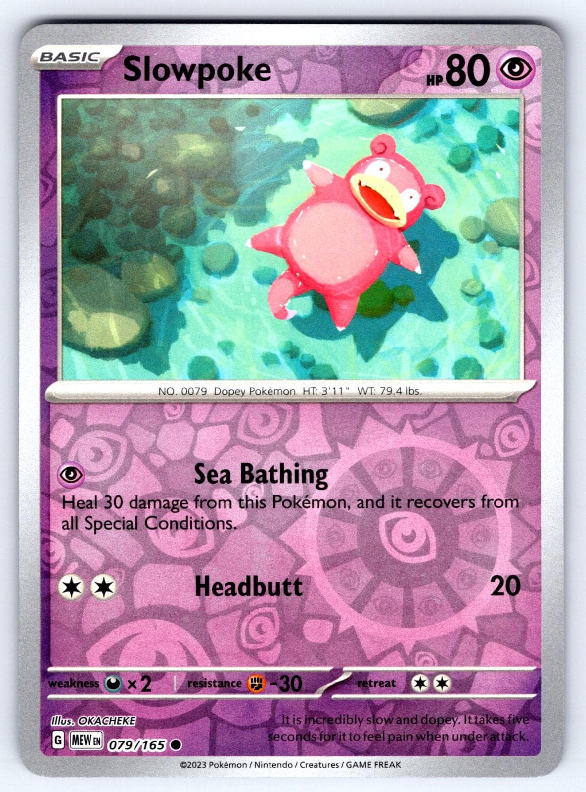 Slowpoke [Reverse Holo] #79 — Pokemon Scarlet & Violet 151