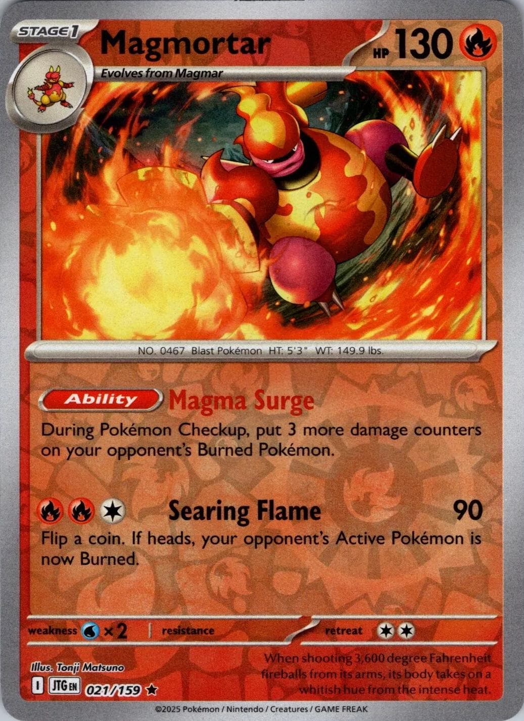 Magmortar [Reverse Holo] #21 — Pokemon Journey Together