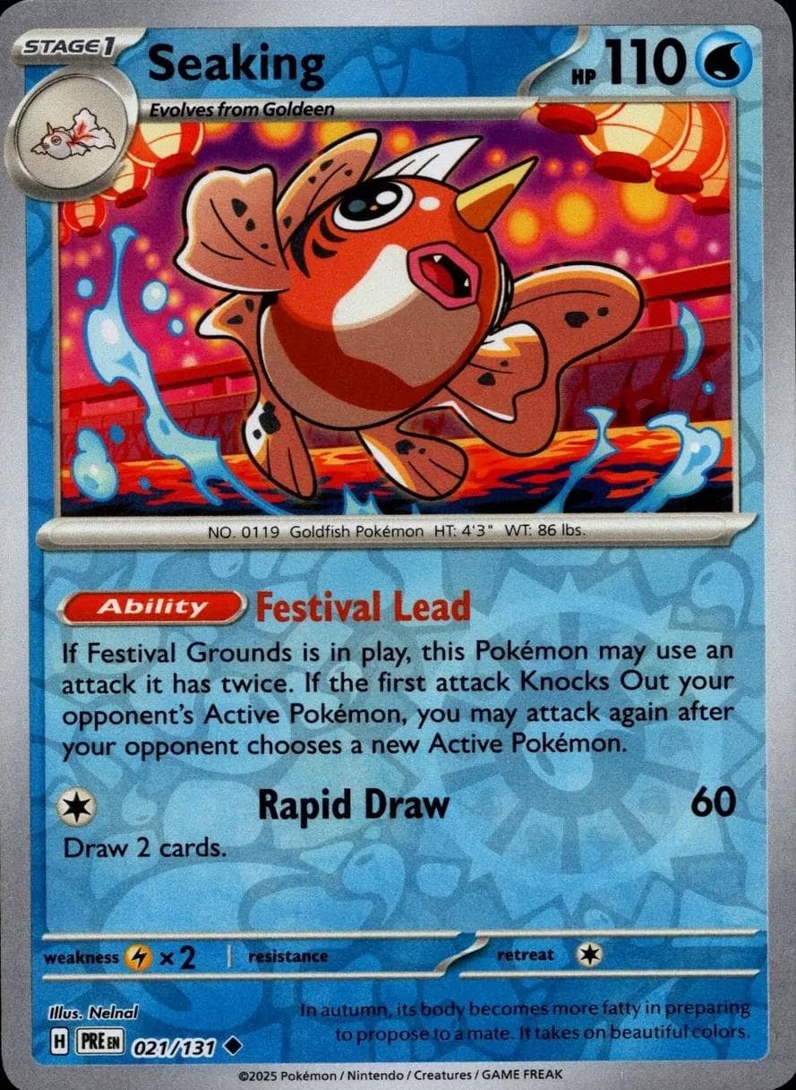 Seaking [Reverse] #21 — Pokemon Prismatic Evolutions