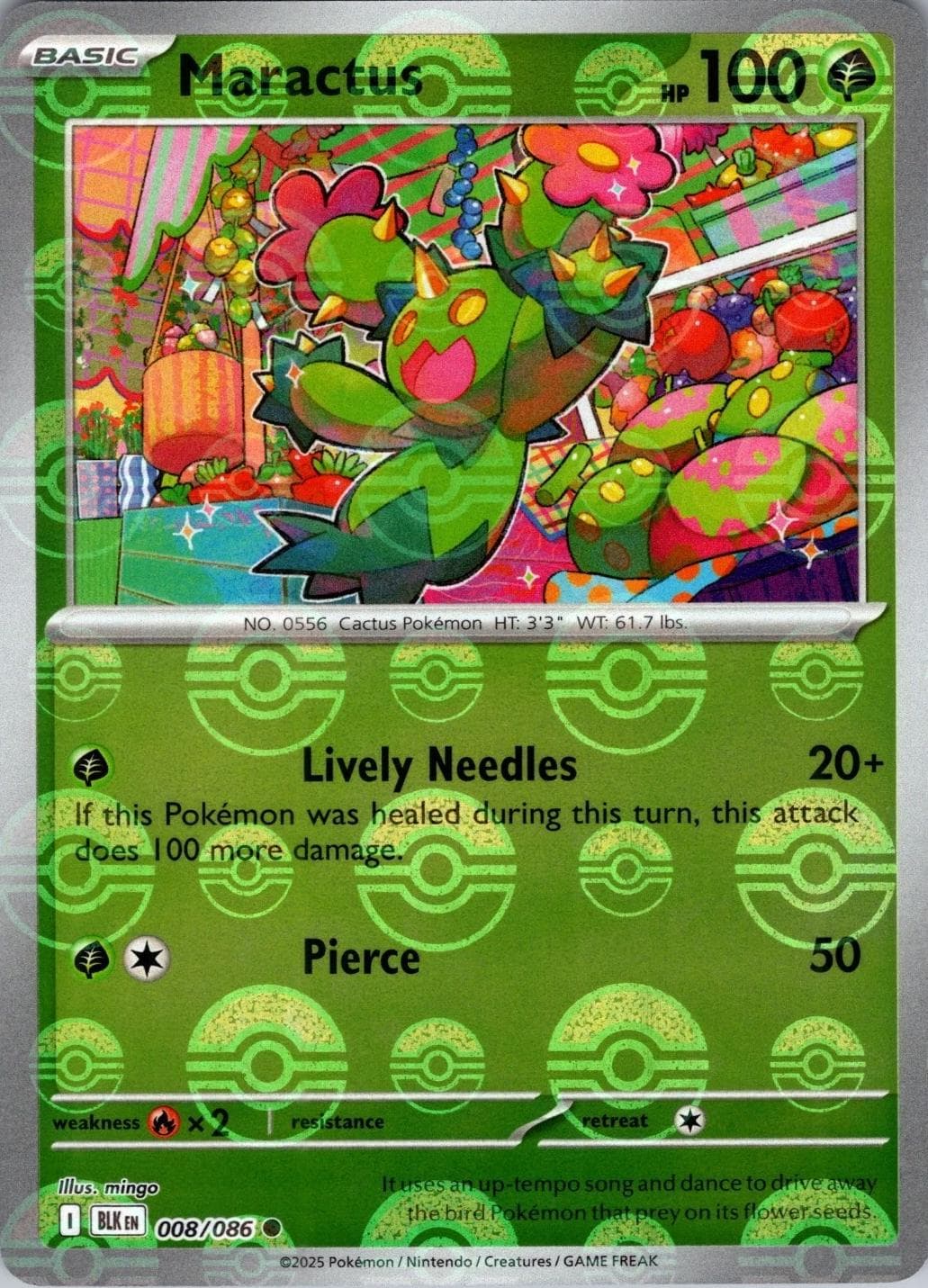 Maractus [Poke Ball] #8 — Pokemon Black Bolt