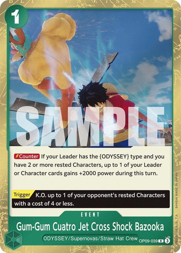 Gum-Gum Cuatro Jet Cross Shock Bazooka [Foil] OP09-039 — One Piece Emperors in the New World
