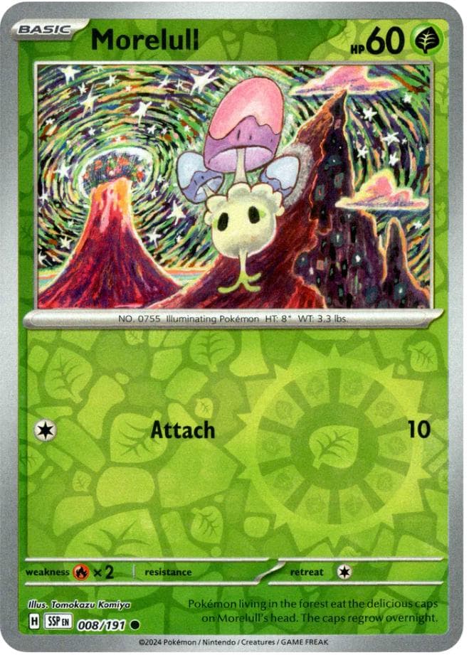 Morelull [Reverse Holo] #8 — Pokemon Surging Sparks