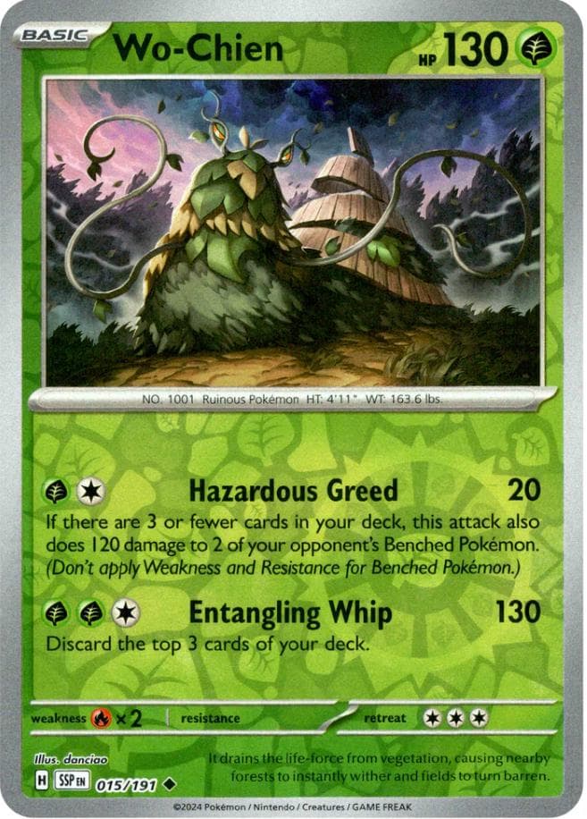 Wo-Chien [Reverse Holo] #15 — Pokemon Surging Sparks