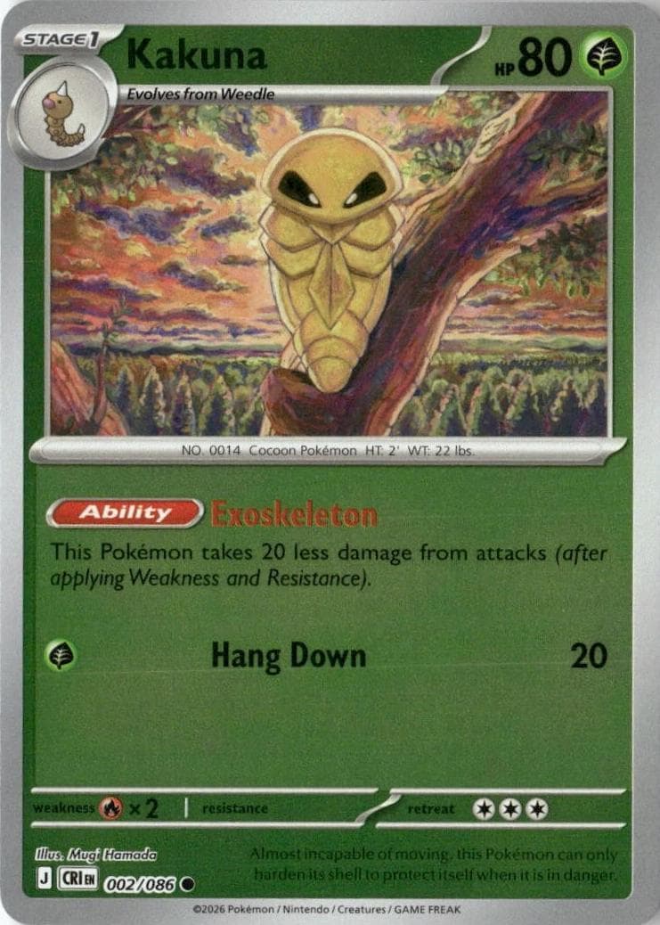 Kakuna [Reverse Holo] #2 — Pokemon Chaos Rising