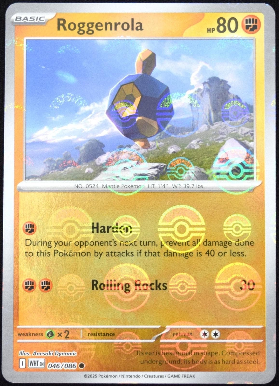 Roggenrola [Poke Ball] #46 — Pokemon White Flare
