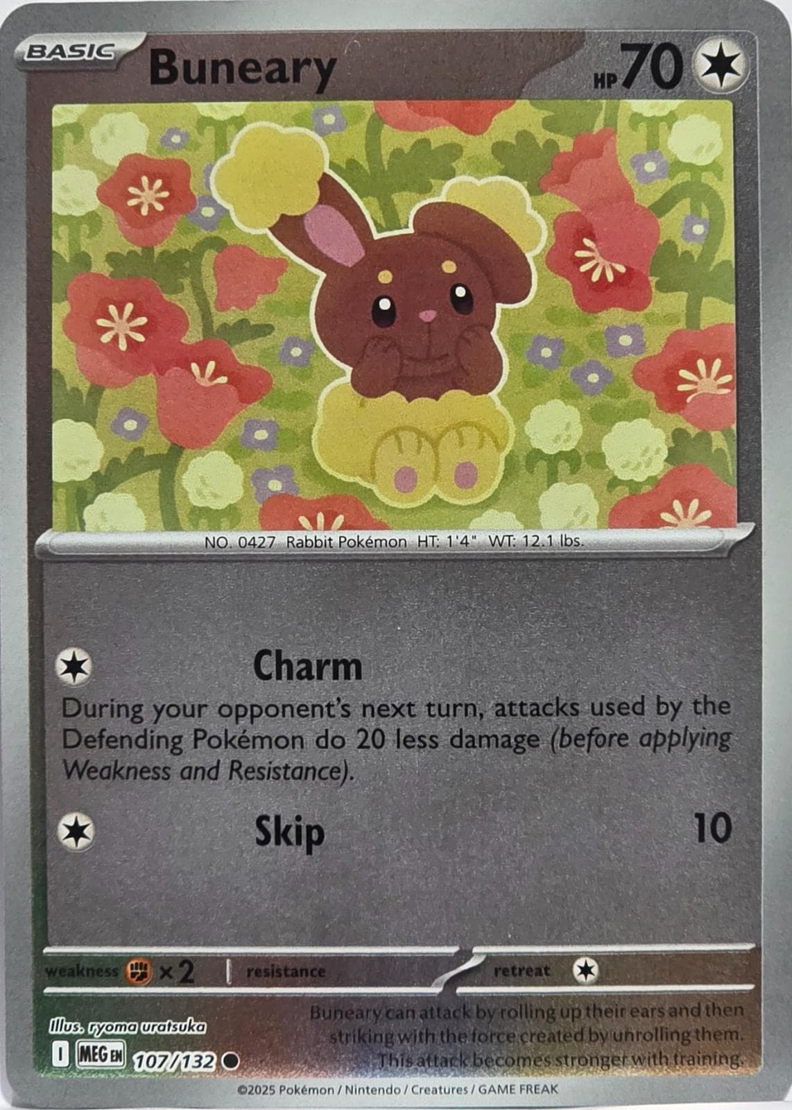 Buneary [Reverse Holo] #107 — Pokemon Mega Evolution