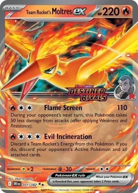 Team Rocket's Moltres ex [Stamped] #31 — Pokemon Destined Rivals