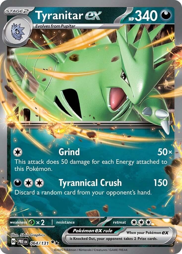 Tyranitar ex #64 — Pokemon Prismatic Evolutions