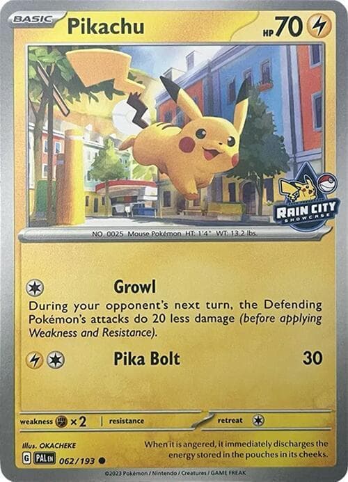 Pikachu [Rain City Showcase] #62 — Pokemon Paldea Evolved