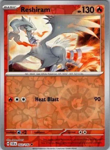 Reshiram [Reverse Holo] #22 — Pokemon Stellar Crown