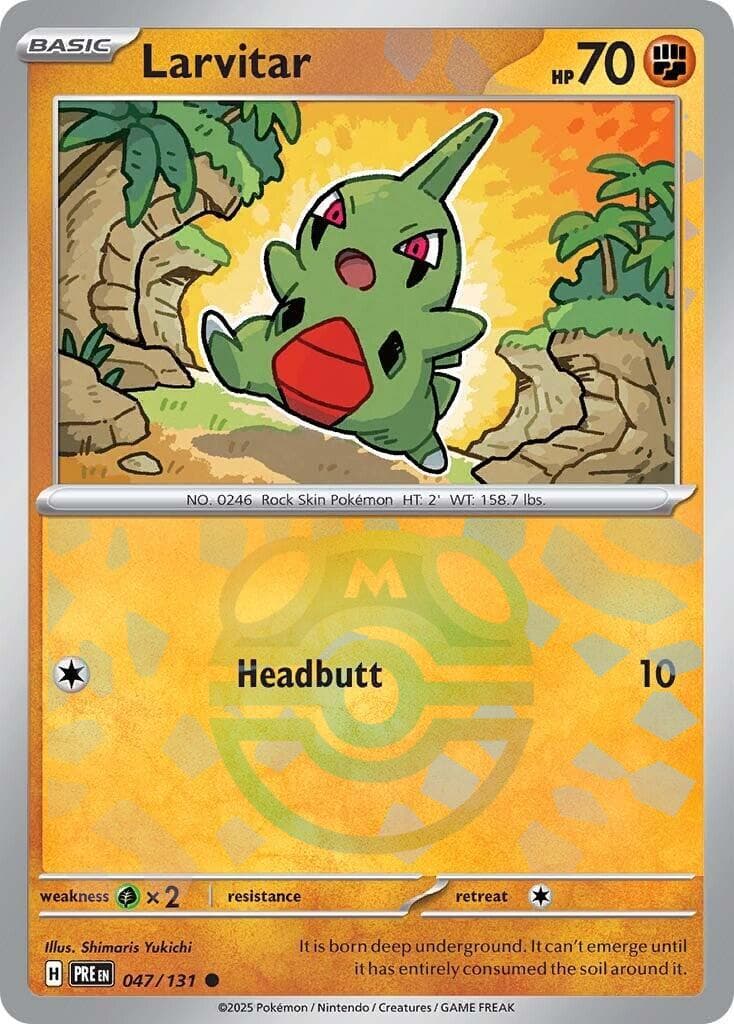 Larvitar [Master Ball] #47 — Pokemon Prismatic Evolutions