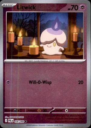 Litwick [Reverse Holo] #36 — Pokemon Pitch Black