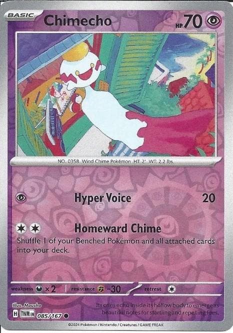 Chimecho [Reverse Holo] #85 — Pokemon Twilight Masquerade