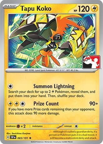 Tapu Koko [Prize Pack] #65 — Pokemon Surging Sparks