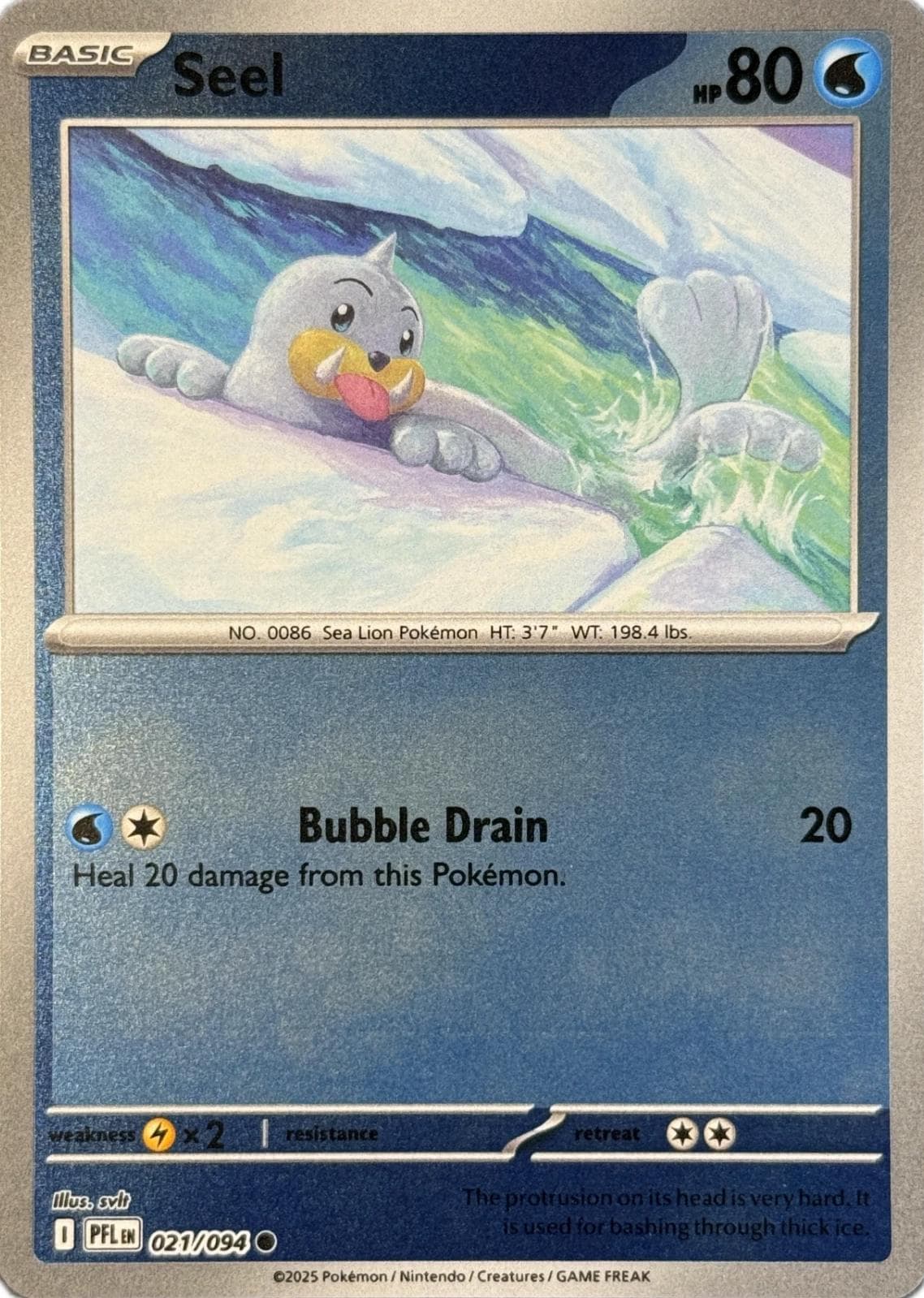 Seel [Reverse Holo] #21 — Pokemon Phantasmal Flames