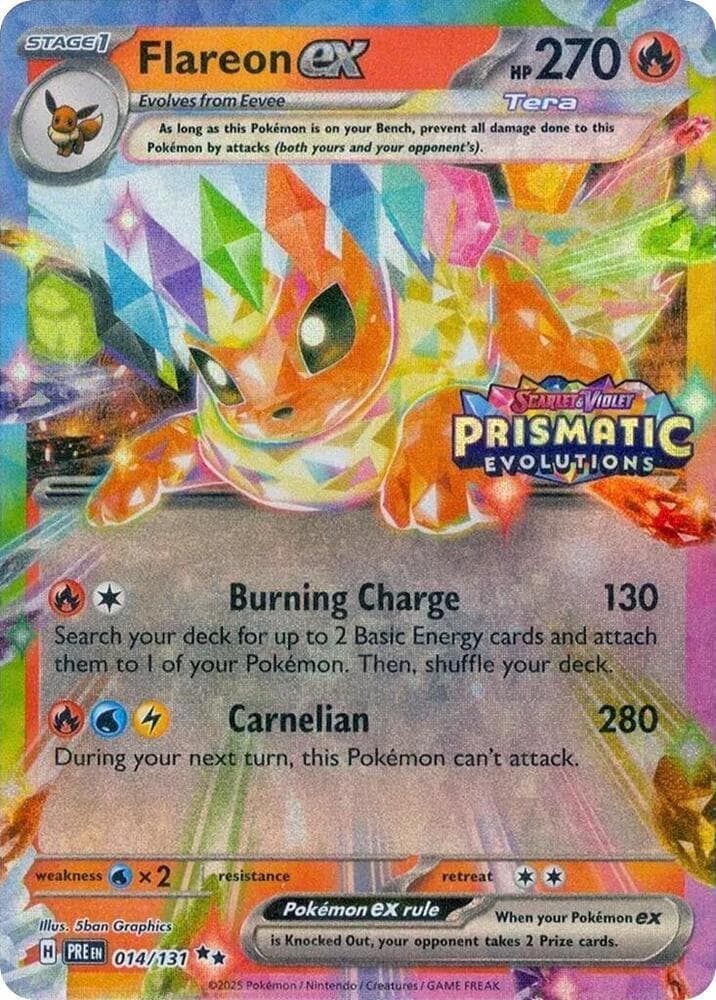 Flareon ex [Stamped] #14 — Pokemon Prismatic Evolutions