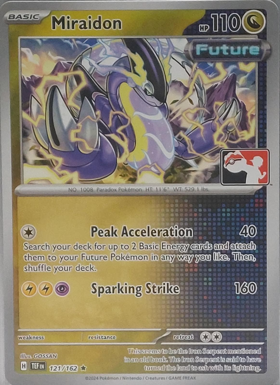 Miraidon [Prize Pack] #121 — Pokemon Temporal Forces