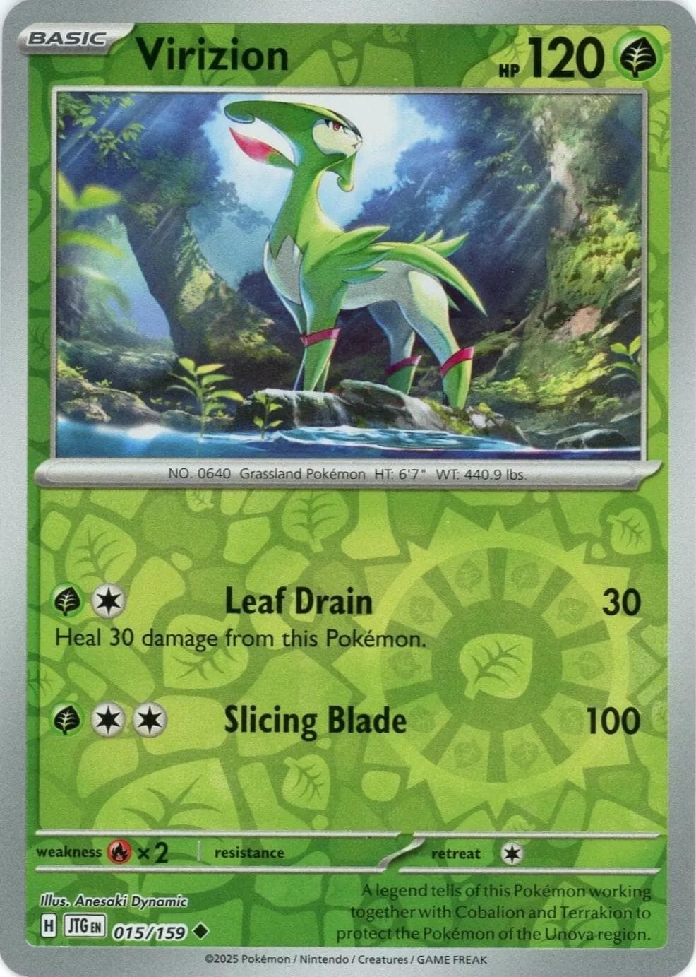 Virizion [Reverse Holo] #15 — Pokemon Journey Together