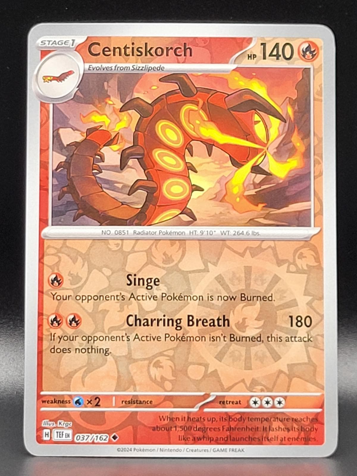 Centiskorch [Reverse Holo] #37 — Pokemon Temporal Forces