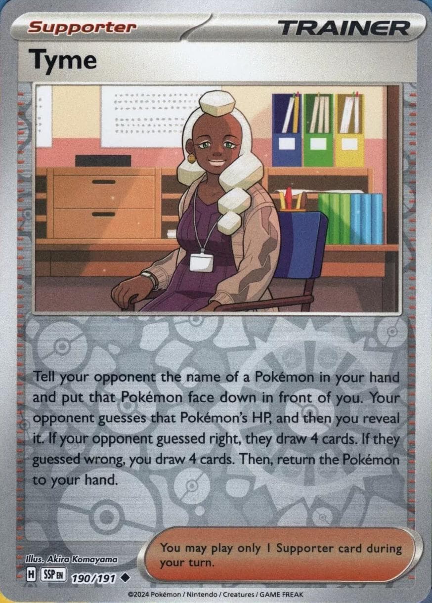 Tyme [Reverse Holo] #190 — Pokemon Surging Sparks