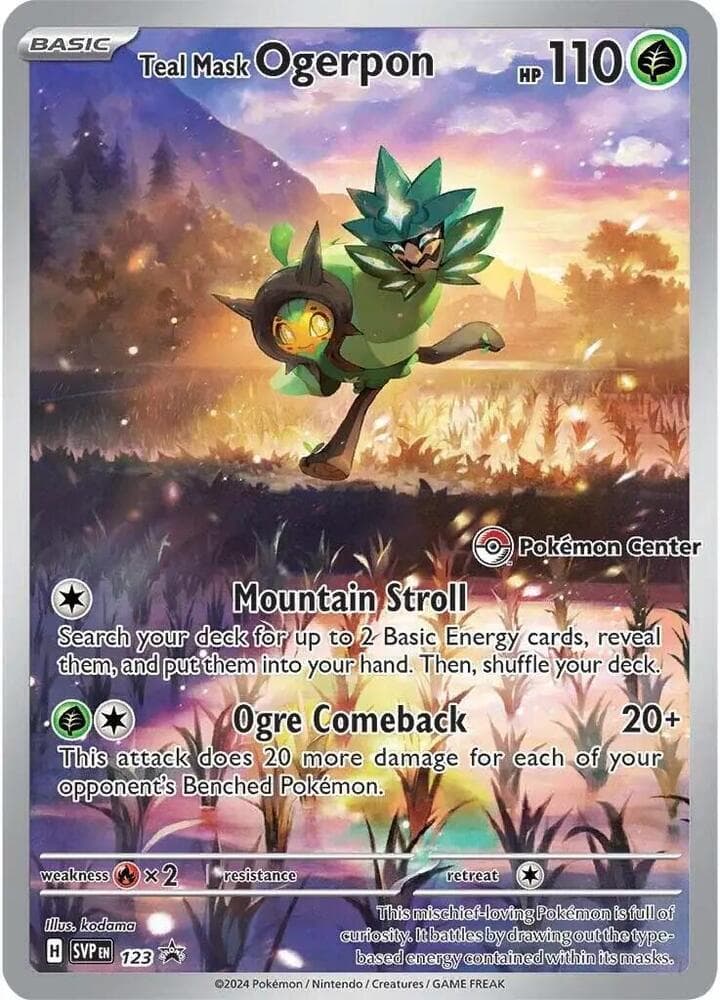 Teal Mask Ogerpon [Pokemon Center] #123 — Pokemon Promo