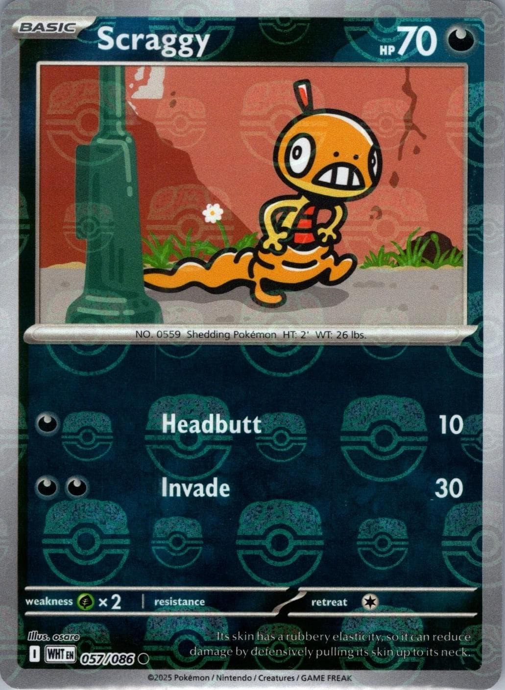 Scraggy [Master Ball] #57 — Pokemon White Flare