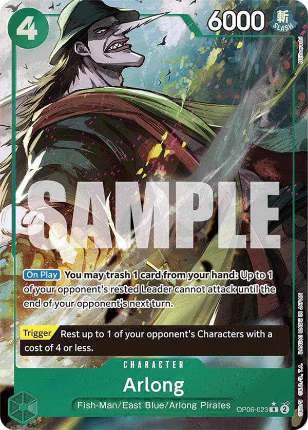 Arlong [Full Art PRB01] OP06-023 — One Piece Wings of the Captain