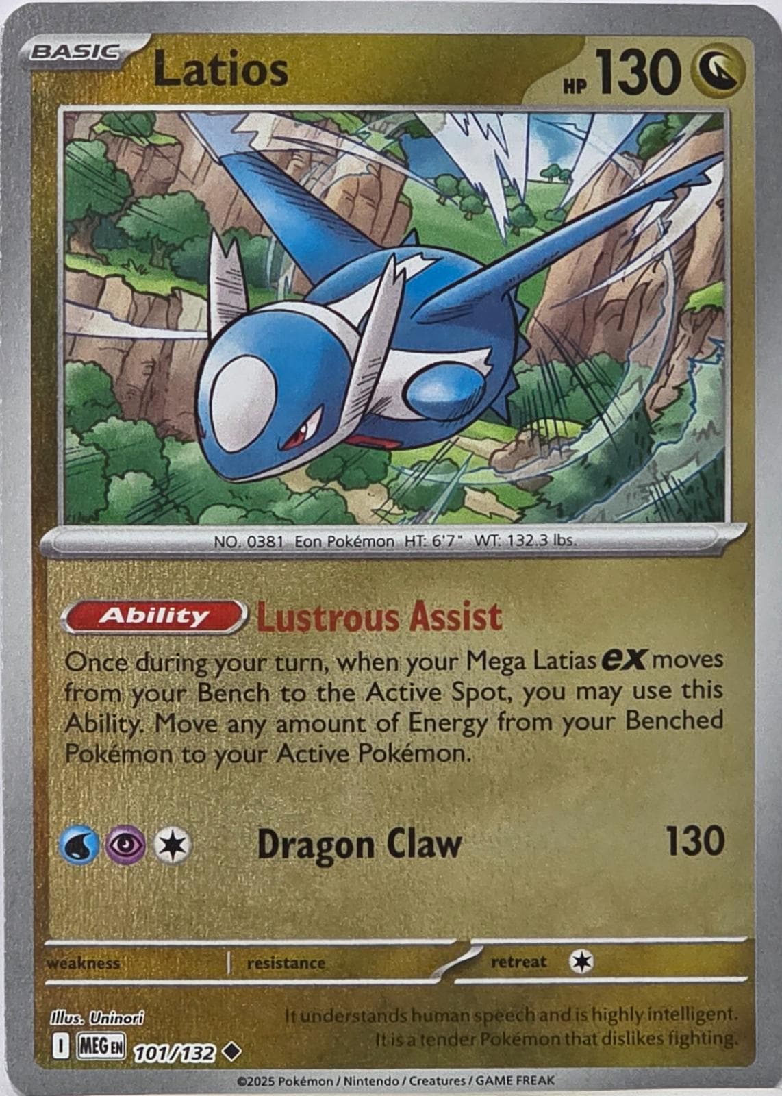 Latios [Reverse Holo] #101 — Pokemon Mega Evolution