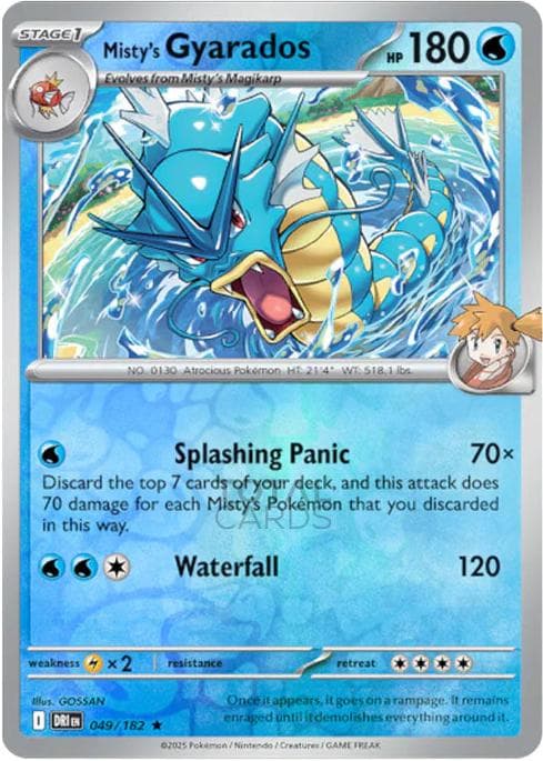 Misty's Gyarados [Reverse Holo] #49 — Pokemon Destined Rivals