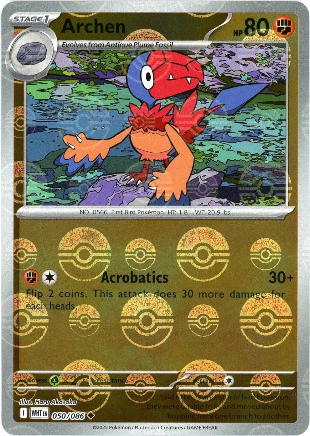 Archen [Poke Ball] #50 — Pokemon White Flare