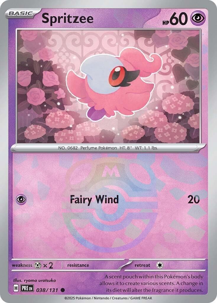 Spritzee [Master Ball] #38 — Pokemon Prismatic Evolutions