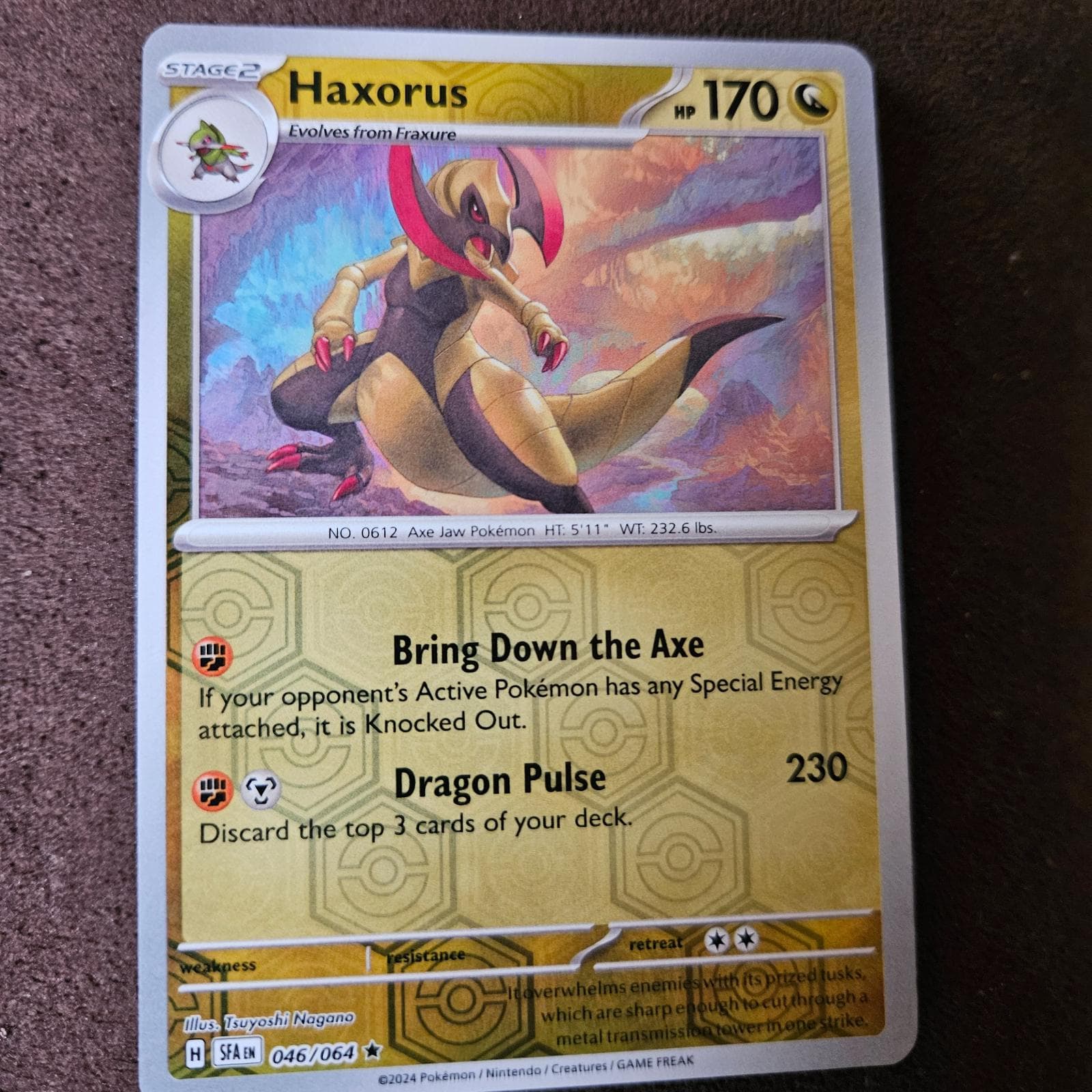 Haxorus [Reverse Holo] #46 — Pokemon Shrouded Fable
