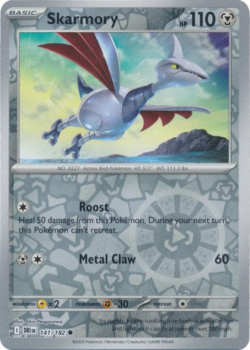 Skarmory [Reverse Holo] #141 — Pokemon Destined Rivals